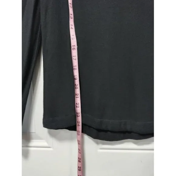 Anthropologie Cloth & Stone Womens Round Neck Bell Sleeve Blouse Black XS-M - Picture 7 of 10